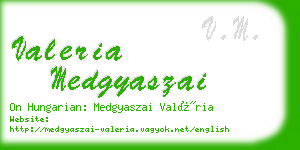 valeria medgyaszai business card